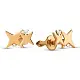 Серьги пуссеты из красного золота