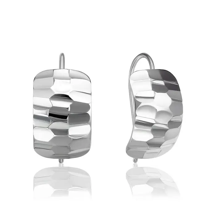 Серьги петельки из серебра