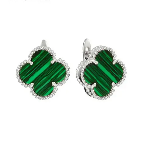 Серьги с английским замком из серебра