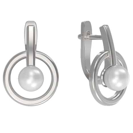 Серьги с английским замком из серебра