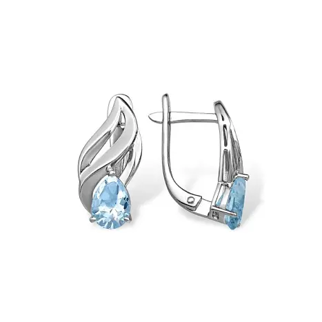 Серьги с английским замком из серебра