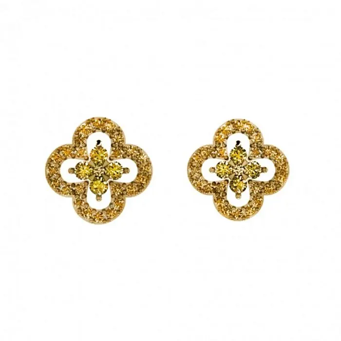 Серьги пуссеты из красного золота