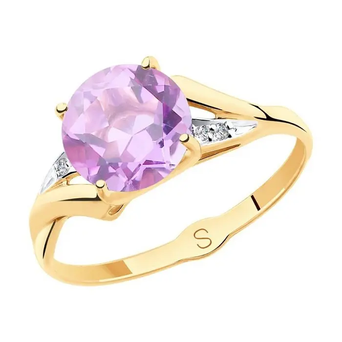 Кольцо декоративное из красного золота