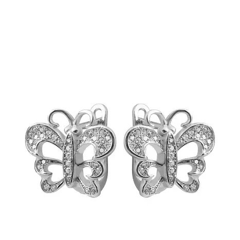 Серьги с английским замком из серебра
