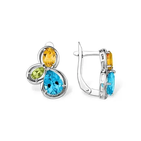 Серьги с английским замком из серебра
