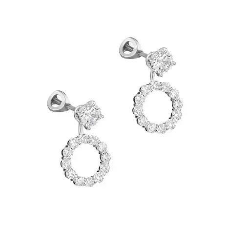 Серьги подвесные из серебра