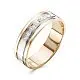 Кольцо обручальное из комбинированного золота