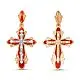 Подвеска крест из белого золота