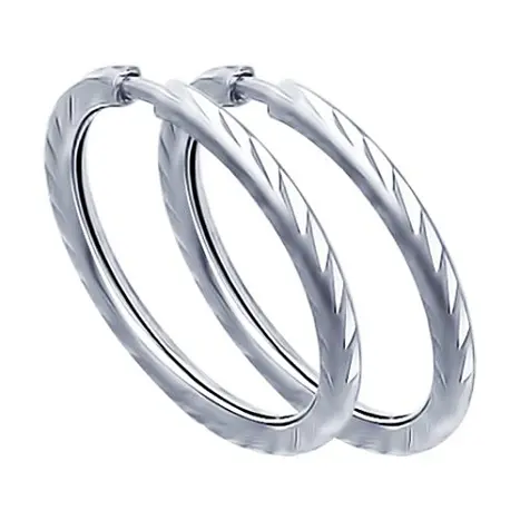 Серьги конго из серебра