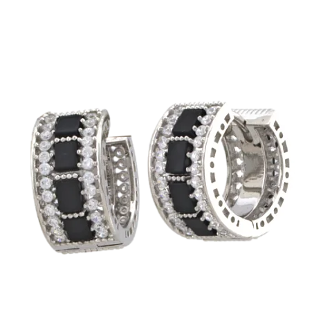 Серьги с английским замком из серебра