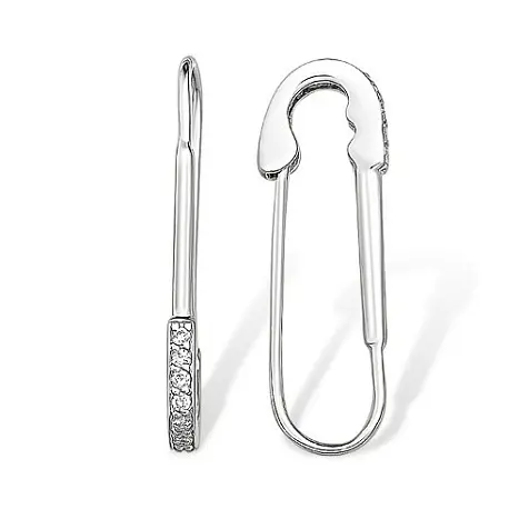 Серьги цепочки из серебра