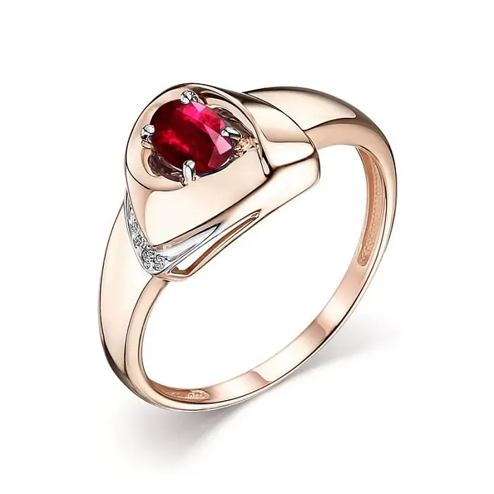 Кольцо декоративное из красного золота