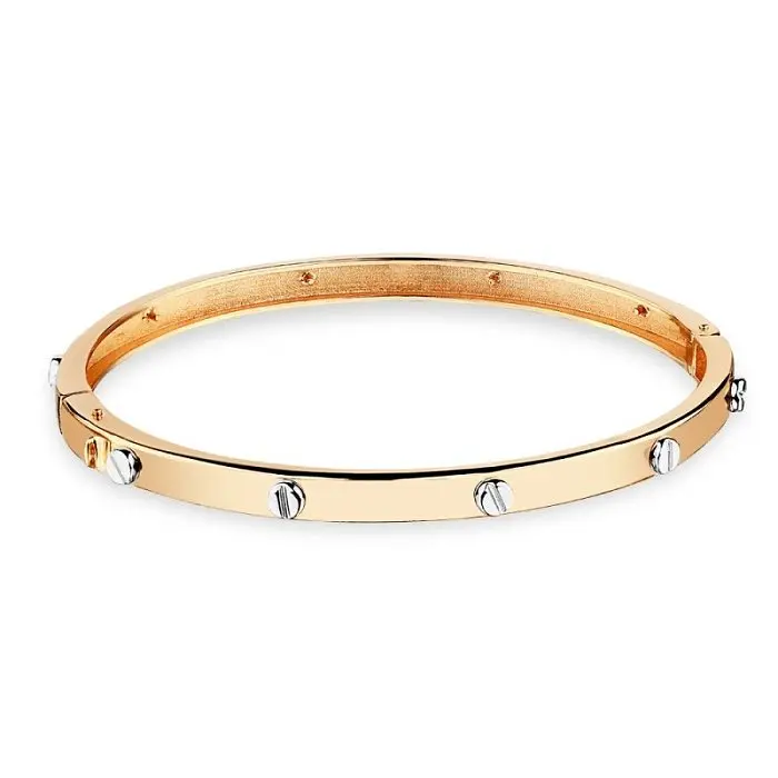 Браслет жесткий из красного золота