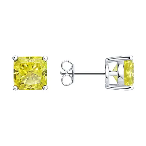 Серьги пуссеты из серебра
