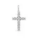 Подвеска декоративный крест из белого золота с бриллиантами