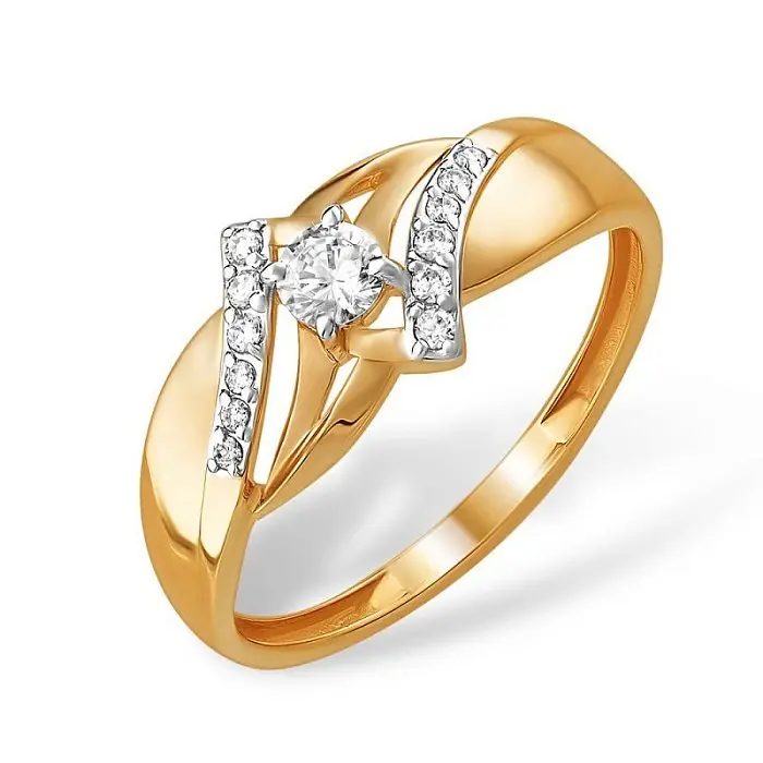 Кольцо декоративное из красного золота