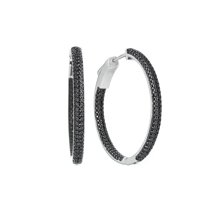 Серьги конго из серебра