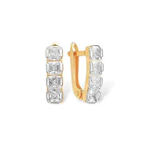 Серьги детские из красного золота