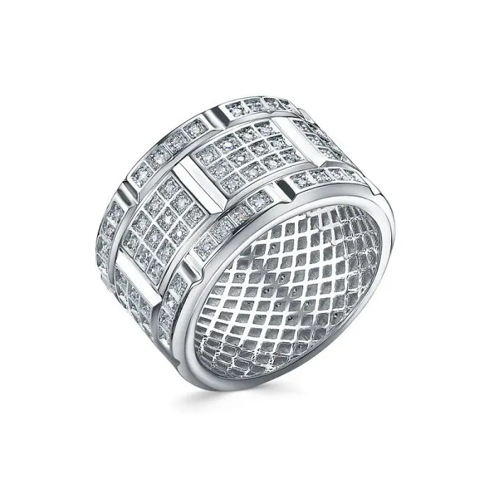 Кольцо декоративное из белого золота