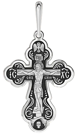 Подвеска крест из серебра