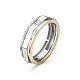 Кольцо обручальное из комбинированного золота
