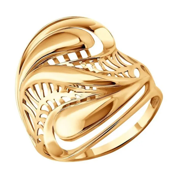 Кольцо декоративное из красного золота