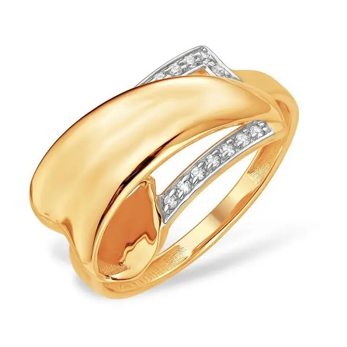 Кольцо декоративное из красного золота