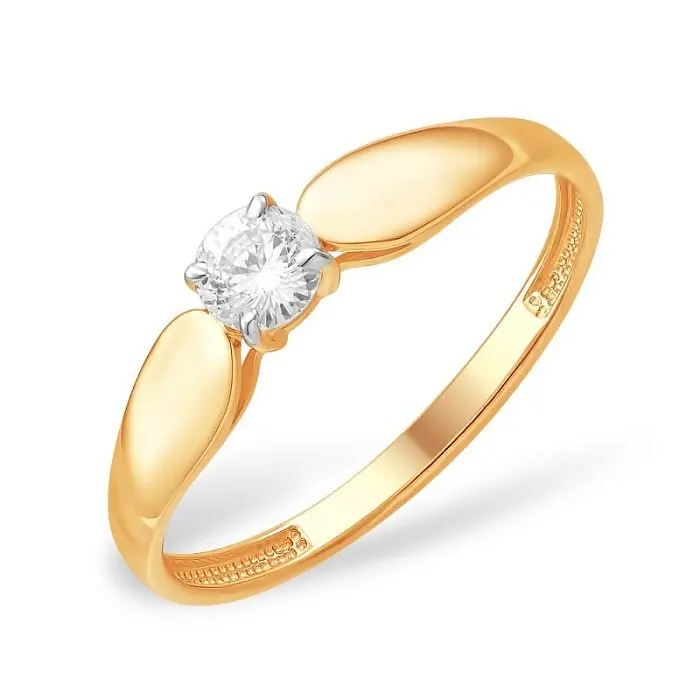 Кольцо декоративное из красного золота