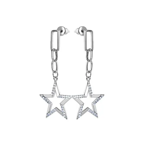Серьги подвесные из серебра