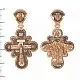 Подвеска крест из красного золота