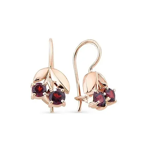 Серьги детские из красного золота