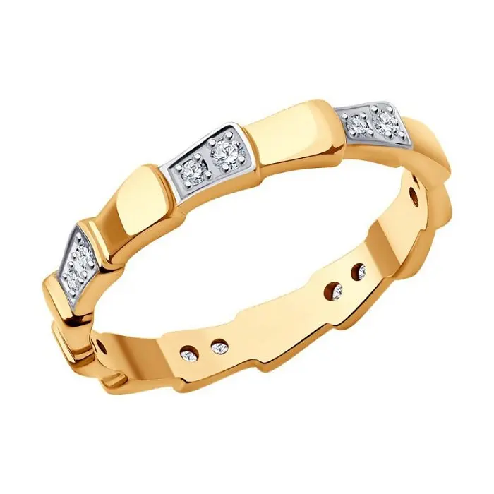 Кольцо декоративное из красного золота