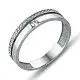 Кольцо обручальное из белого золота