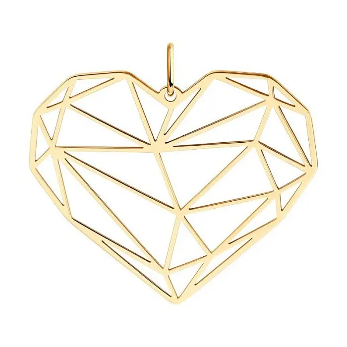 Подвеска декоративная из красного золота