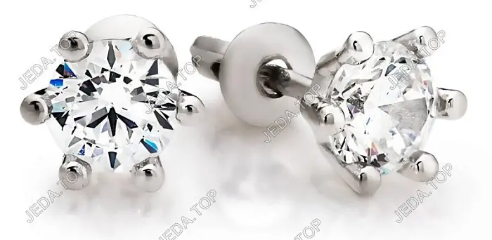 Серьги пуссеты из серебра