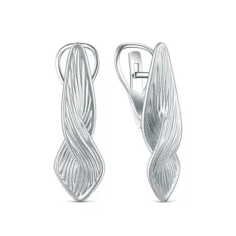 Серьги с английским замком из серебра