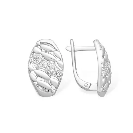 Серьги с английским замком из серебра