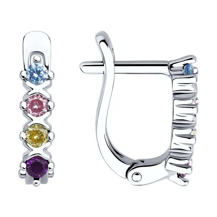 Серьги детские из серебра