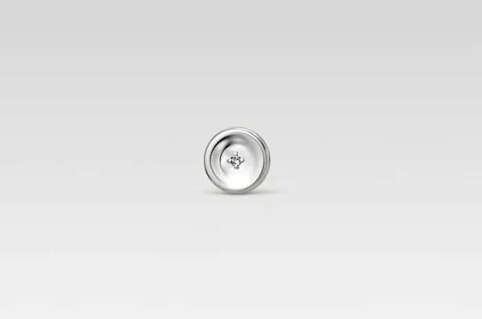 Подвеска бегунок из белого золота