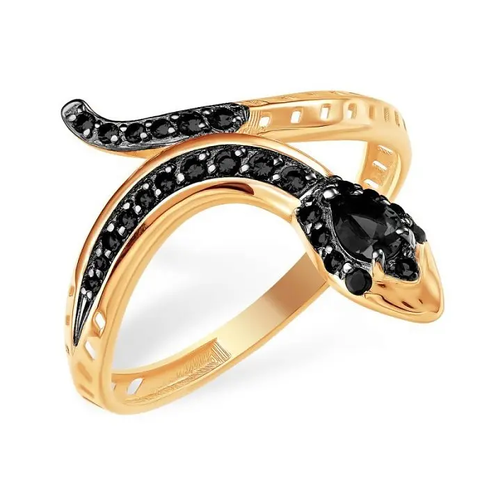 Кольцо декоративное из красного золота