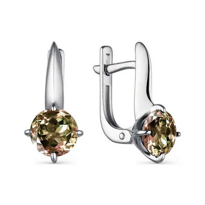 Серьги с английским замком из серебра вид 1