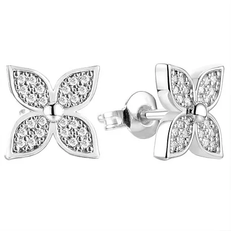 Серьги пуссеты из серебра