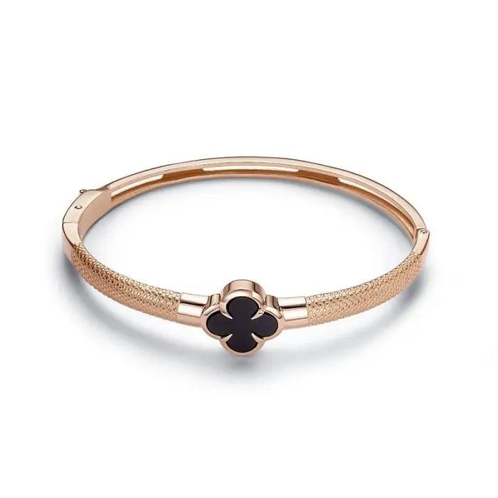 Браслет жесткий из красного золота