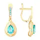 Серьги подвесные из красного золота