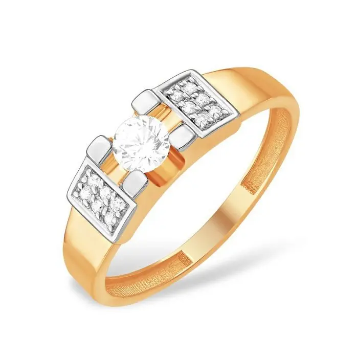 Кольцо декоративное из красного золота