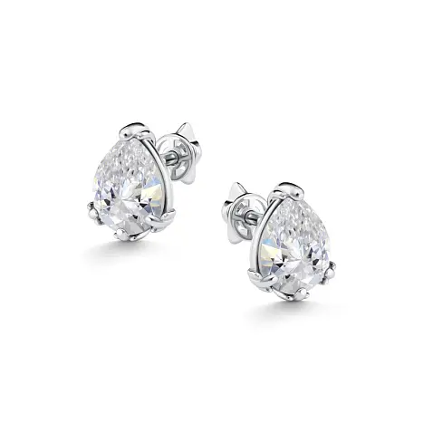 Серьги пуссеты из серебра