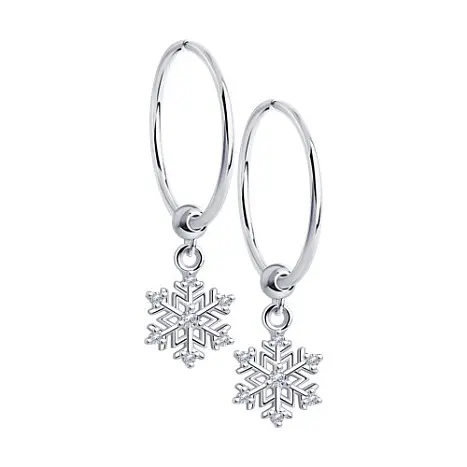 Серьги конго из серебра