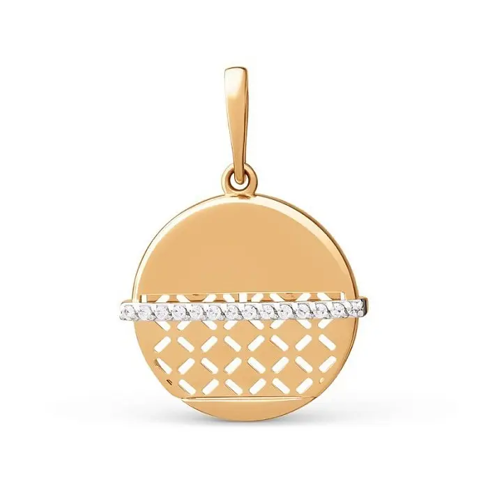 Подвеска декоративная из красного золота