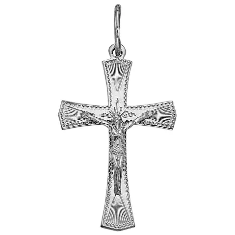 Подвеска крест из серебра