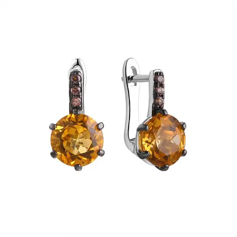 Серьги с английским замком из серебра